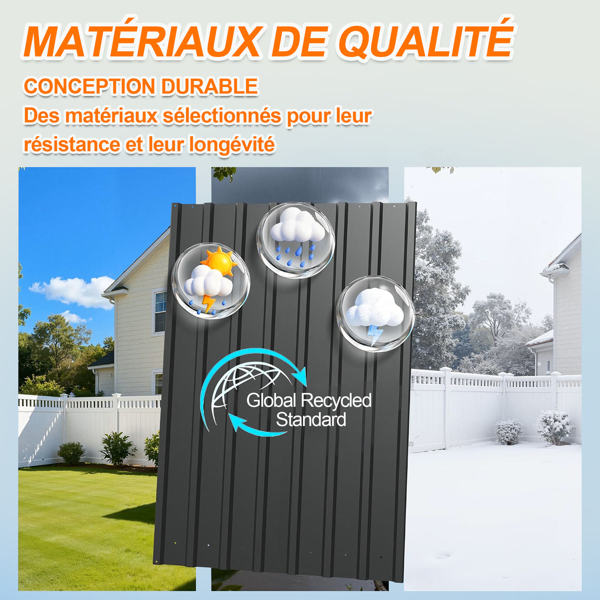 Patioslife YardVault Pro Abri de Jardin Métal Renforcé en Acier Galvanisé avec Fenêtre et Porte Verrouillable, Remise à Outils Extérieure Anti-Rouille