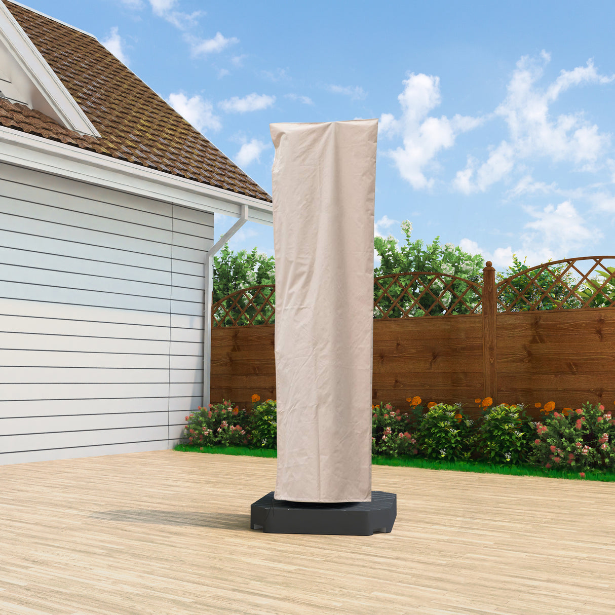Patioslife Aegis – Housse pour Parasol Déporté de 2,7–4 m – Oxford 600D, Imperméable & Anti-UV