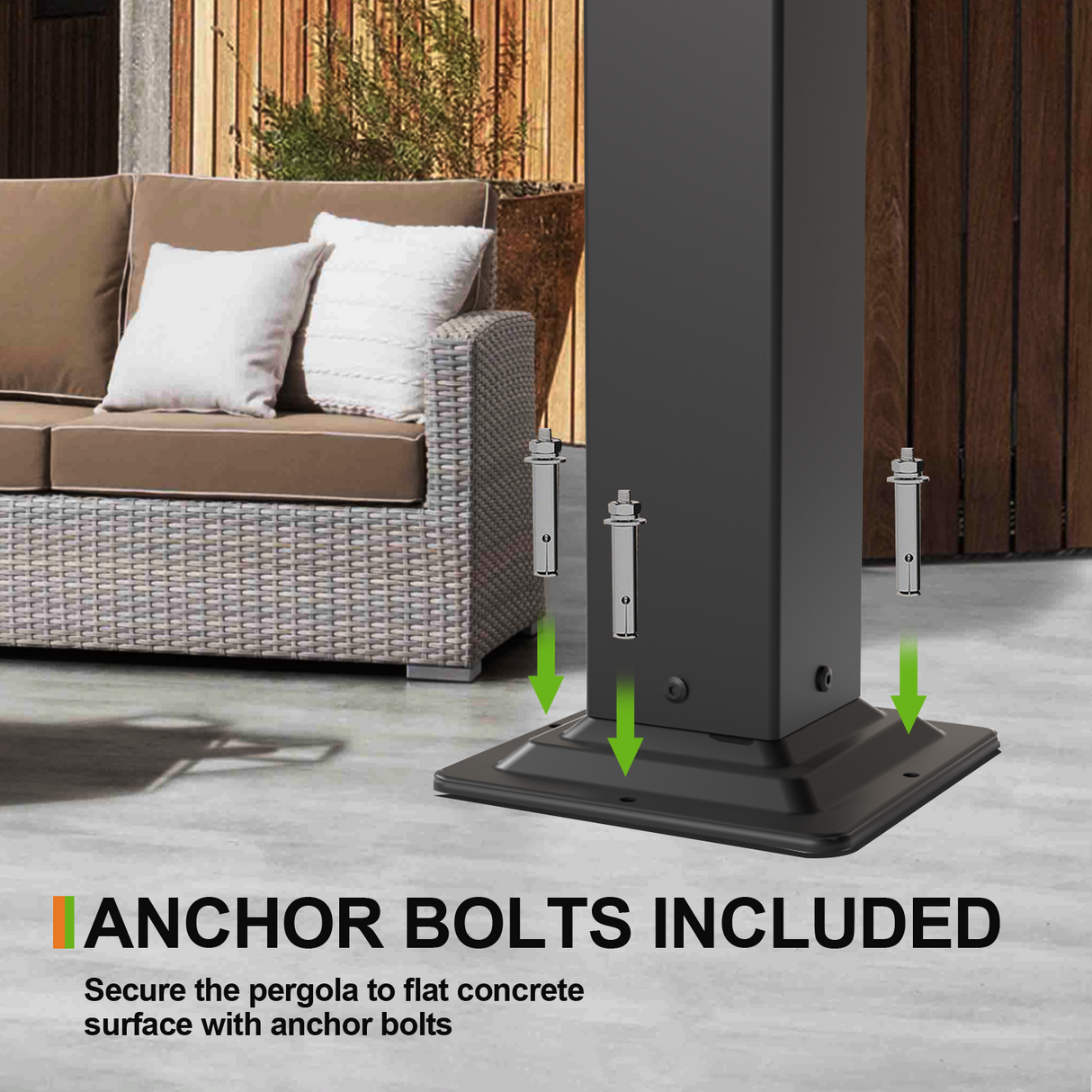 Patioslife Atlantic™ | Pergola à lames orientables en aluminium avec toit réglable et éclairage LED intégré, abri extérieur autonome pour terrasse, patio et piscine