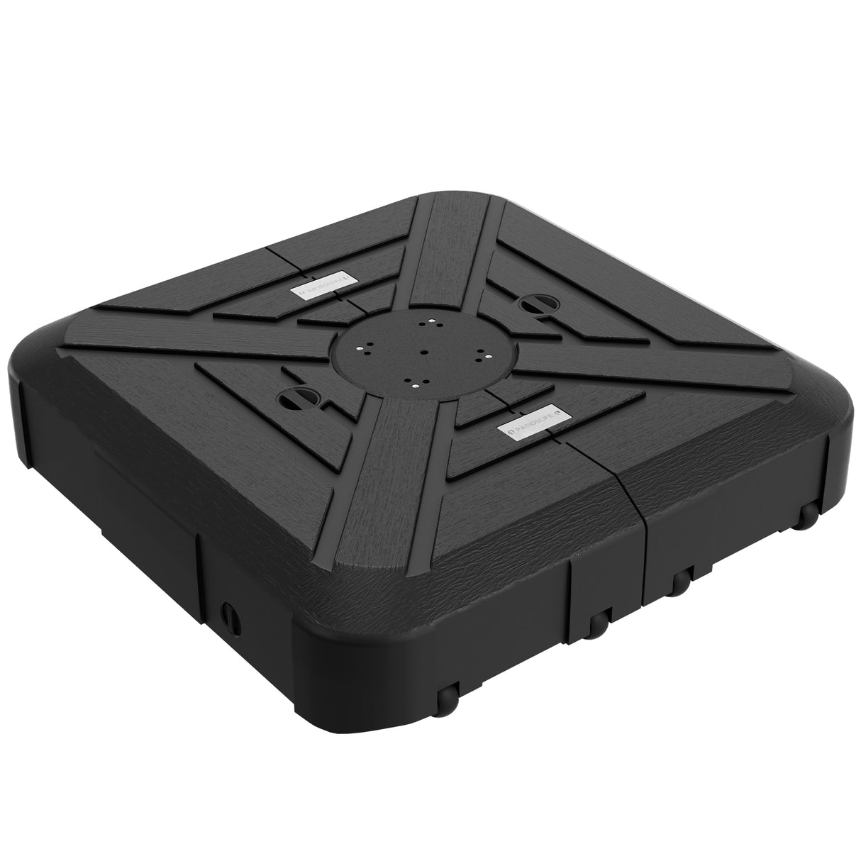 Socle de parasol déporté Patioslife™ avec roues (115–200 kg) pour parasol série Aegis — Support roulant extérieur robuste avec poids en HDPE rechargeables et roues, pour une stabilité optimale sur terrasse, jardin et bord de piscine