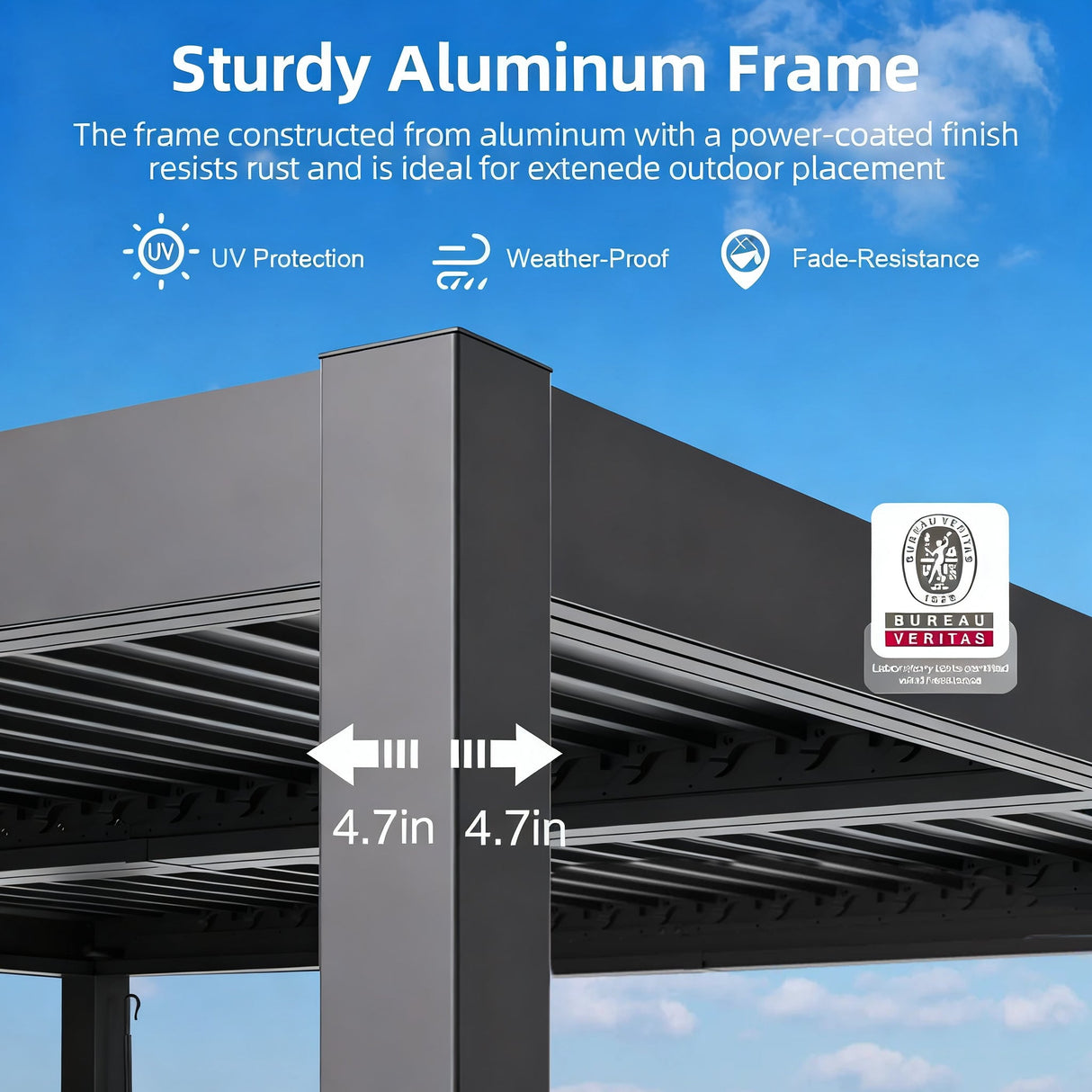 Aluminium Louvered Pergola,patioslife,Poolside,Outdoor Leisure Area,Outdoor Kitchen or Dining Area,Garden Pathway,Rooftop Terrace,Sun Shading & Light Contro,Space Definition, UV protection, weather-proof, and fade-resistance