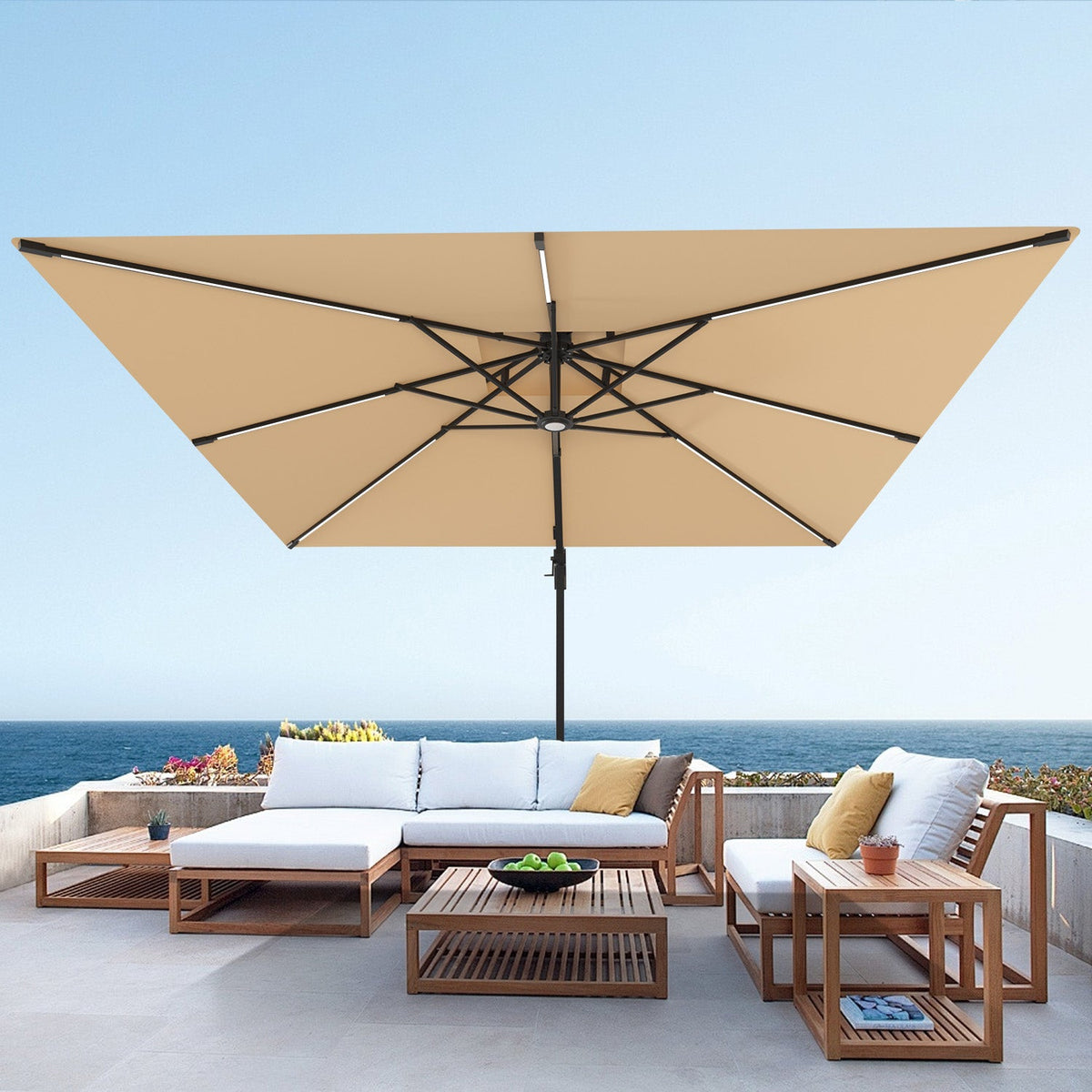 Pourquoi un parasol déporté peut-il basculer ? Le rôle du pied, du lestage et du vent
