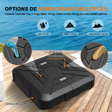 Socle de parasol déporté Patioslife™ avec roues (115–200 kg) pour parasol série Aegis — Support roulant extérieur robuste avec poids en HDPE rechargeables et roues, pour une stabilité optimale sur terrasse, jardin et bord de piscine