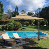 Base à enterrer Patioslife Aegis pour parasol déporté – acier renforcé, profondeur 61 cm, double traitement anticorrosion, stabilité maximale et fixation sécurisée dans le béton