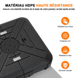 Socle de parasol déporté Patioslife™ avec roues (115–200 kg) pour parasol série Aegis — Support roulant extérieur robuste avec poids en HDPE rechargeables et roues, pour une stabilité optimale sur terrasse, jardin et bord de piscine