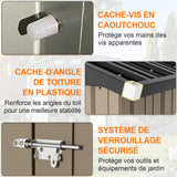 Patioslife Abri de Jardin Métal en Acier Galvanisé à Toit Double Pente – Abri de Rangement Extérieur Résistant aux Intempéries pour Outils de Jardin