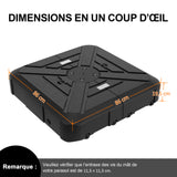 Socle de parasol déporté Patioslife™ avec roues (115–200 kg) pour parasol série Aegis — Support roulant extérieur robuste avec poids en HDPE rechargeables et roues, pour une stabilité optimale sur terrasse, jardin et bord de piscine