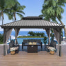 Patioslife Haven | Tonnelle de Jardin, Pergola & Pavillon – Oasis de Détente Privée : Rideaux & Moustiquaires Inclus, Protection UV50+ Anti-Insectes, Cour
