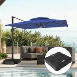 Parasol déporté Patioslife Aegis Pro avec éclairage LED et housse de protection, baleines et mât en aluminium à revêtement thermolaqué — Idéal pour jardins et terrasses