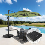 Patioslife Aegis Pro – Parasol déporté avec base croisée en métal et structure renforcée en aluminium thermolaqué