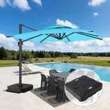 Patioslife Aegis Pro – Parasol déporté avec base croisée en métal et structure renforcée en aluminium thermolaqué