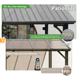 Patioslife Haven – Pergola Adossée Murale en Aluminium avec Toit Rigide, Résistante et Durable pour Jardin et Terrasse
