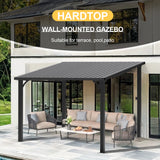 Patioslife Haven – Pergola Adossée Murale en Aluminium avec Toit Rigide, Résistante et Durable pour Jardin et Terrasse