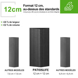 Patioslife Haven | Tonnelle à Toit Rigide, Pergola & Pavillon – Poteaux Robustes 12x12 cm, Système de Drainage Intégré & Double Ventilation, Extérieur & Jardin