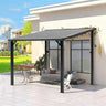 Patioslife Haven – Pergola Adossée Murale en Aluminium avec Toit Rigide, Résistante et Durable pour Jardin et Terrasse