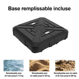 Patioslife Aegis Pro – Parasol déporté avec base croisée en métal et structure renforcée en aluminium thermolaqué
