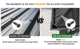 Patioslife Haven | Tonnelle à Toit Rigide, Pergola & Pavillon – Poteaux Robustes 12x12 cm, Système de Drainage Intégré & Double Ventilation, Extérieur & Jardin