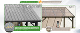 Patioslife Haven – Pergola Adossée Murale en Aluminium avec Toit Rigide, Résistante et Durable pour Jardin et Terrasse
