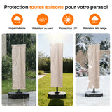 Patioslife Aegis – Housse pour Parasol Déporté de 2,7–4 m – Oxford 600D, Imperméable & Anti-UV