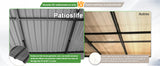 Patioslife Haven – Pergola Adossée Murale en Aluminium avec Toit Rigide, Résistante et Durable pour Jardin et Terrasse