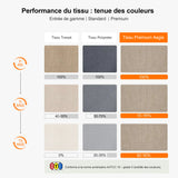 Patioslife Aegis – Parasol déporté Premium avec éclairage LED intégré, base croisée en métal et baleines en fibre de verre