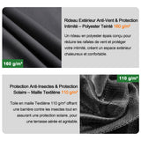 Patioslife Haven | Gazebo à toit rigide avec gouttières de drainage, structure en aluminium, toit doublement aéré et rideaux, pergola pour terrasse ou jardin.