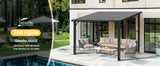 Patioslife Haven – Pergola Adossée Murale en Aluminium avec Toit Rigide, Résistante et Durable pour Jardin et Terrasse