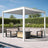 Aluminium Louvered Pergola,patioslife,Poolside,Outdoor Leisure Area,Outdoor Kitchen or Dining Area,Garden Pathway,Rooftop Terrace,Sun Shading & Light Contro,Space Definition,white