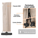 Patioslife Aegis – Housse pour Parasol Déporté de 2,7–4 m – Oxford 600D, Imperméable & Anti-UV