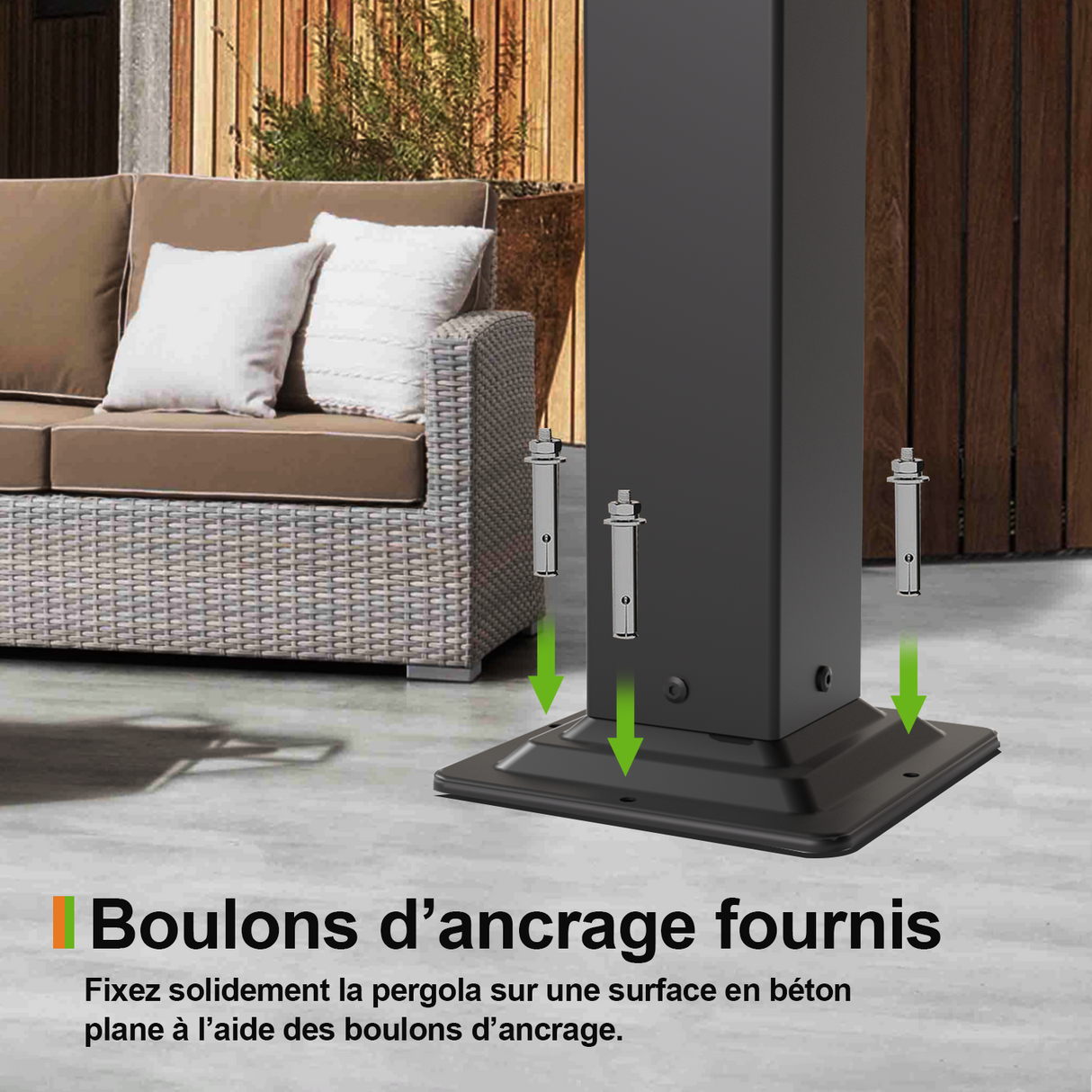 Patioslife Atlantic™ | Pergola à lames orientables en aluminium avec toit réglable et éclairage LED intégré, abri extérieur autonome pour terrasse, patio et piscine