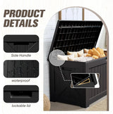 Coffre de rangement en résine – grand, résistant aux intempéries, anti-UV et verrouillable, idéal pour les coussins, les outils de jardin et les accessoires de piscine.