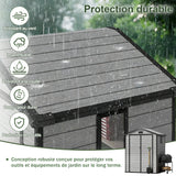 Abri de Jardin en Résine Patioslife YardVault avec Plancher - Cabanon de Rangement Étanche & Anti-UV - Structure Renforcée pour Outils et Vélos