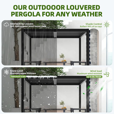 Aluminium Louvered Pergola,patioslife,Poolside,Outdoor Leisure Area,Outdoor Kitchen or Dining Area,Garden Pathway,Rooftop Terrace,Sun Shading & Light Contro,Space Definition