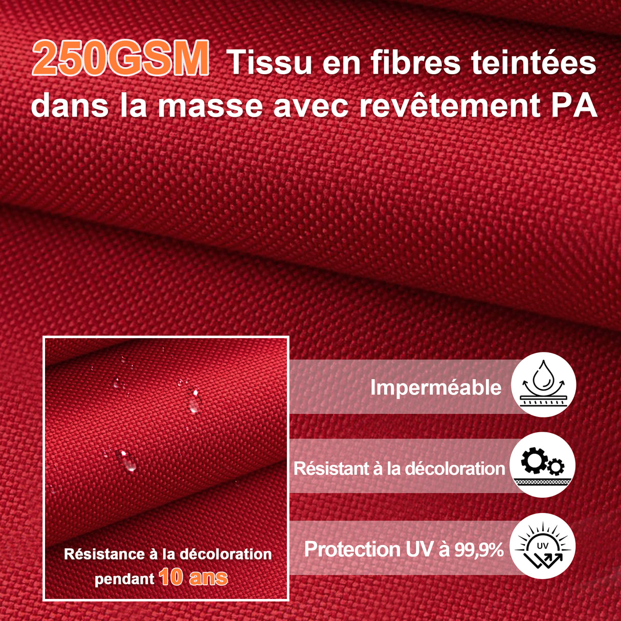 Parasol déporté Patioslife Aegis Pro™ avec base et housse de protection — Baleines en fibre de verre et mât en aluminium à revêtement thermolaqué pour jardin et terrasse