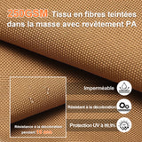 Patioslife Aegis Pro – Parasol déporté avec base croisée en métal et structure renforcée en aluminium thermolaqué