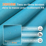 Patioslife Aegis Pro – Parasol déporté avec base croisée en métal et structure renforcée en aluminium thermolaqué