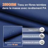 Parasol déporté Patioslife Aegis Pro avec éclairage LED et housse de protection, baleines et mât en aluminium à revêtement thermolaqué — Idéal pour jardins et terrasses