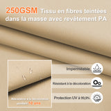 Patioslife Aegis Pro – Parasol déporté avec base croisée en métal et structure renforcée en aluminium thermolaqué
