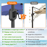 Patioslife Aegis – Parasol déporté Premium avec éclairage LED intégré, base croisée en métal et baleines en fibre de verre